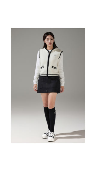 Suede Bonded Skirt (Brown)