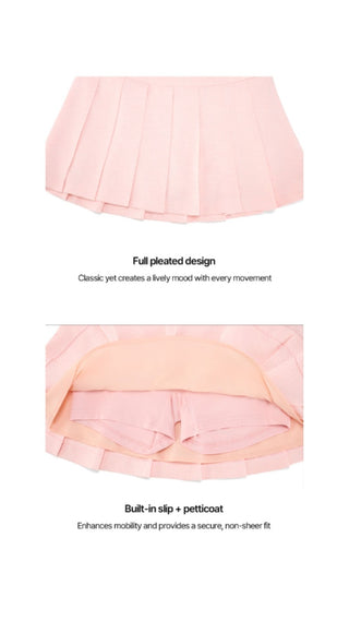 Twinkle Pleated Skirt (Coral)