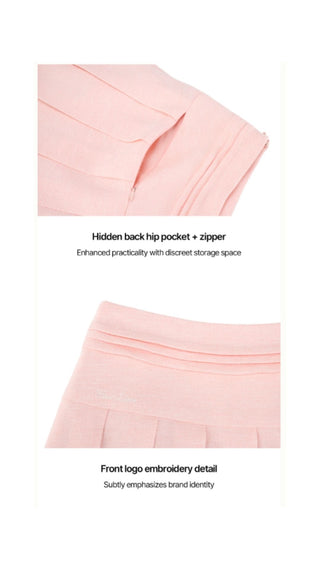 Twinkle Pleated Skirt (Coral)