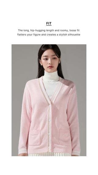 Loose Fit Pocket Cardigan (Grey)