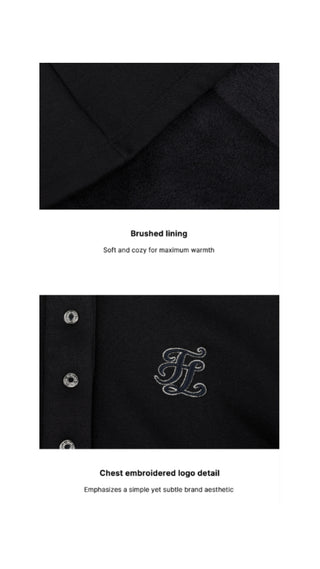 Turtle-neck Brushed Tshirt (Black)