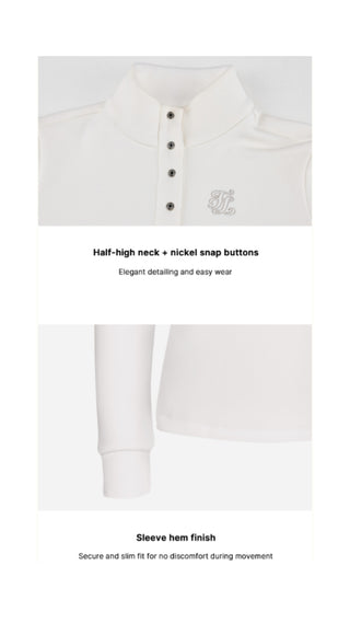 Turtle-neck Brushed Tshirt (Ivory)