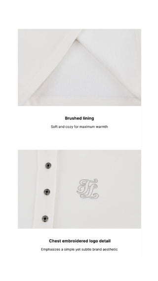 Turtle-neck Brushed Tshirt (Ivory)