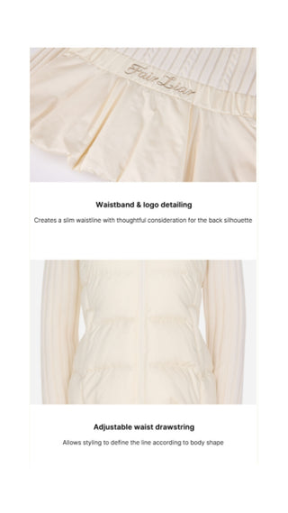 Knit Collar Down Jumper (Cream)