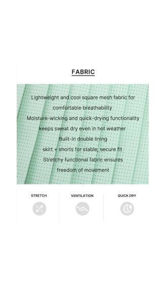 Magic Rib String Pleated Skirt (Mint)