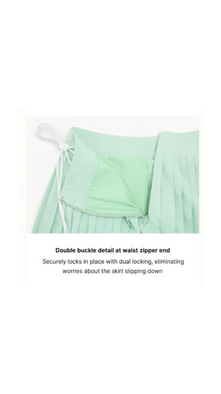 Magic Rib String Pleated Skirt (Mint)