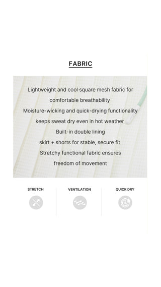 Magic Rib String Pleated Skirt (Ivory)