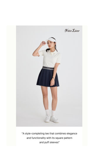 Puff Sleeve Collar T Shirt (Cream)