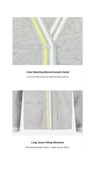 Loose Fit Pocket Cardigan (Grey)