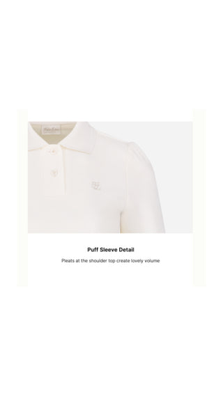 Puff Sleeve Collar T Shirt (Cream)