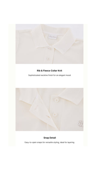 Puff Sleeve Collar T Shirt (Cream)