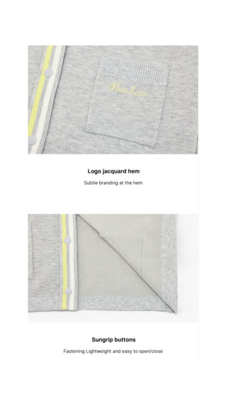 Loose Fit Pocket Cardigan (Grey)