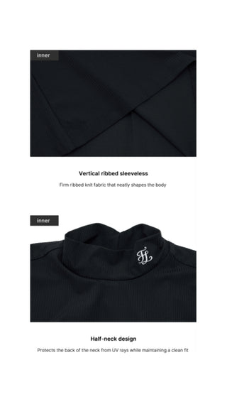 Mesh Crop Short Sleeve and Sleeveless Set (Black)