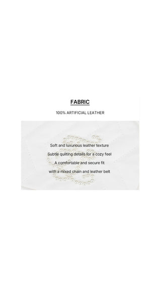 Pearl Chain Quilted Hip Bag (White)