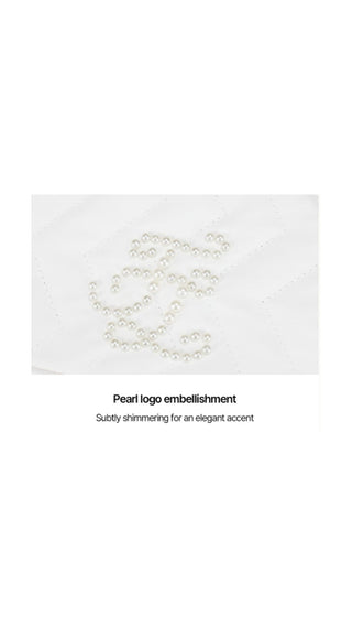 Pearl Chain Quilted Hip Bag (White)