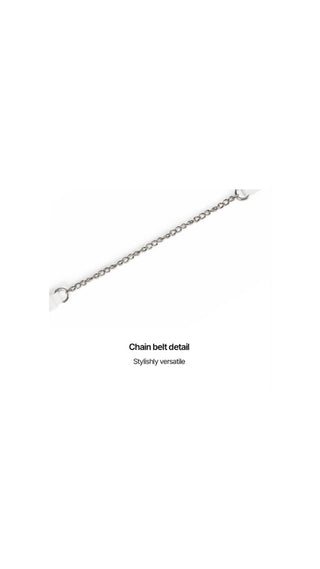 Pearl Chain Quilted Hip Bag (White)