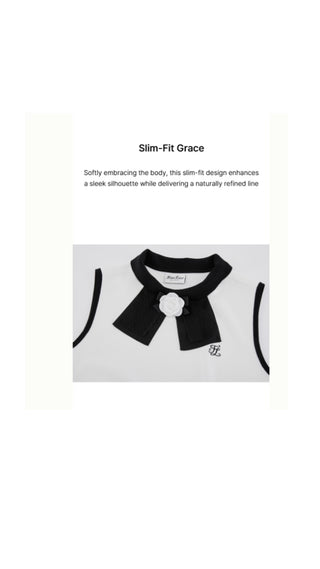 Detachable Lace Ribbon Sleeveless Knit (White)