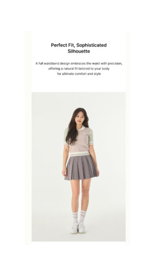 Double Pleated Band Skirt (Cocoa)