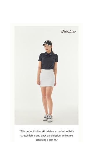 Back Band Hline Skirt (White)