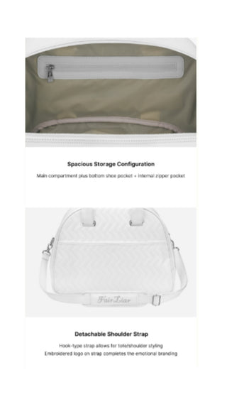 Pearl Quilted Boston Bag (Ivory)