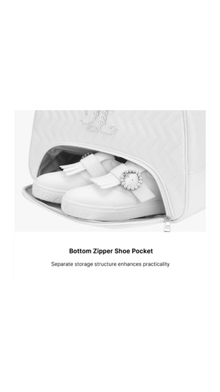 Pearl Quilted Boston Bag (Ivory)