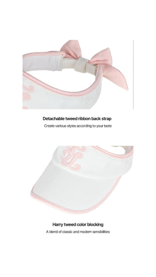 Twinkle ribbon visor (Coral)