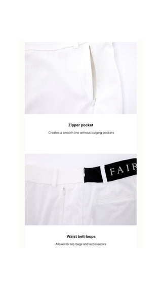 Back Band Hline Skirt (White)