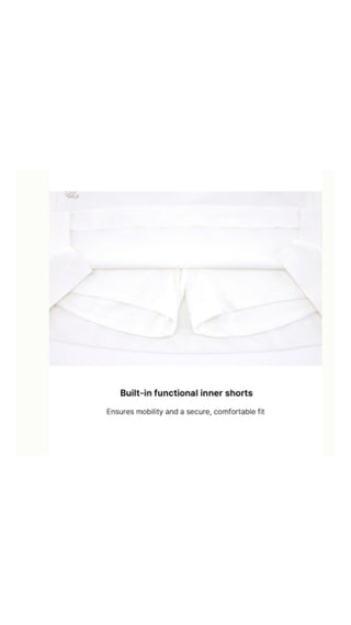 Back Band Hline Skirt (White)