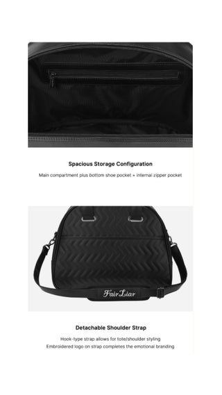 Pearl Quilted Boston Bag (Black)