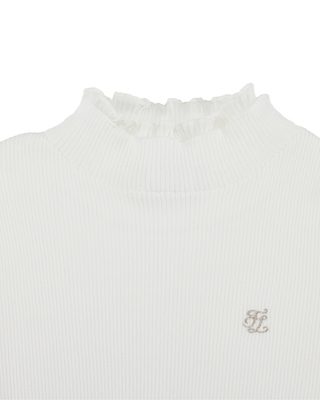 Double Frill Ribbon Knit (Ivory)