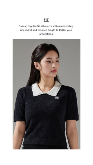 Fluffy Cropped Knit (Blue)