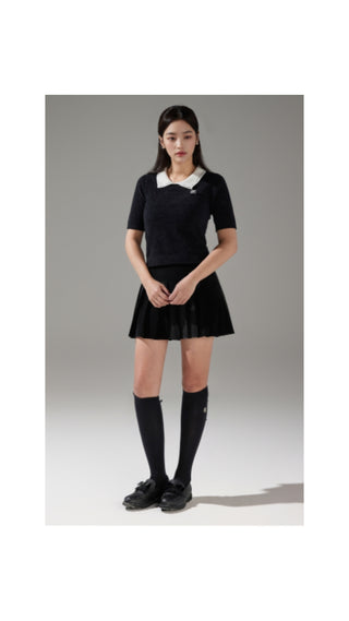 Fluffy Cropped Knit (Blue)