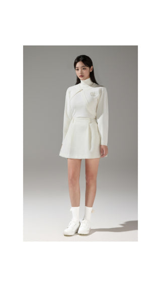 Pearl Logo Bolero Cardigan (Ivory)