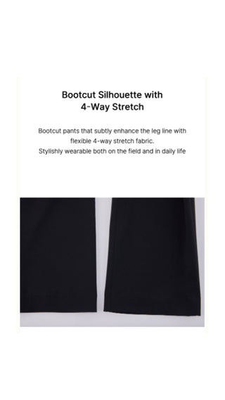 High Waist Stretch Bootcut Pants (Black)