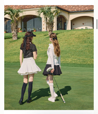 Lace Double Flare Skirt (White)