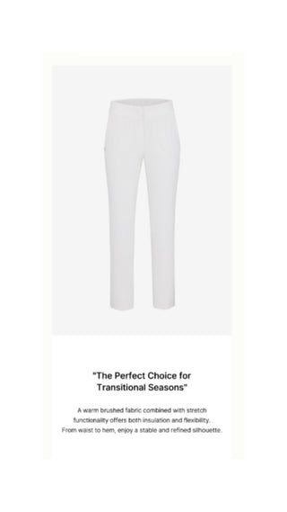 Back Band Straight Fit Pants (White)