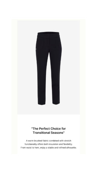 Back Band Straight Fit Pants (Black)