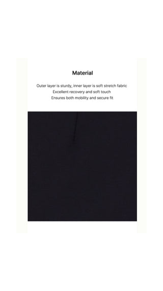 Back Band Straight Fit Pants (Black)