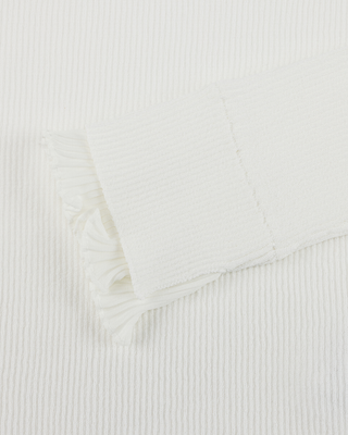 Double Frill Ribbon Knit (Ivory)