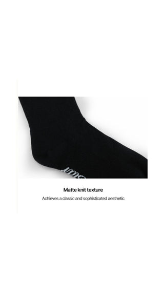 Lace Logo Knee Socks (Black)