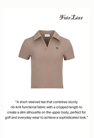 Lucé Cropped short-sleeve T-shirt (Cocoa)