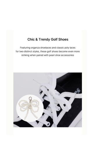 Organza Shoe Lace Logo Sneakers (Black)