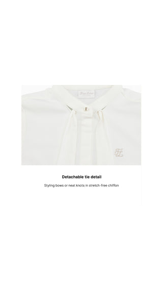 Tie Mockneck Tshirt (Ivory)
