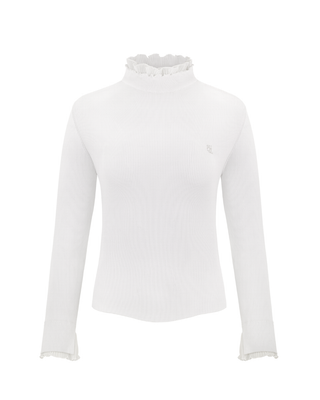 Double Frill Ribbon Knit (Ivory)