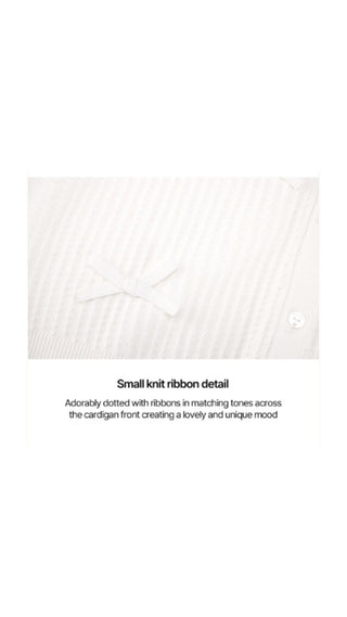 Shushu Ribbon Cardigan (White)
