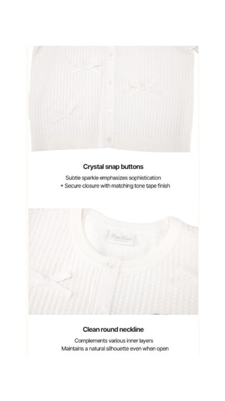 Shushu Ribbon Cardigan (White)