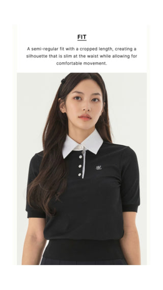 Lettering Jacquard T Shirt (Black)