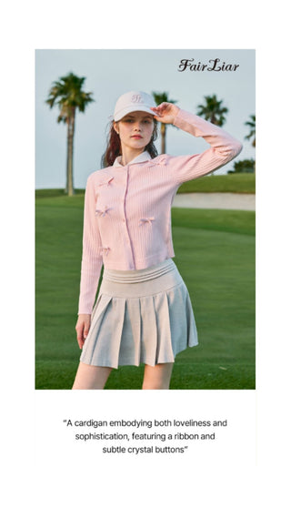 Shushu Ribbon Cardigan (Coral)