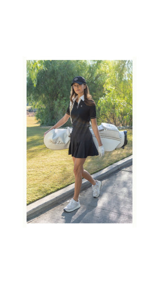 Lettering Jacquard T Shirt (Black)