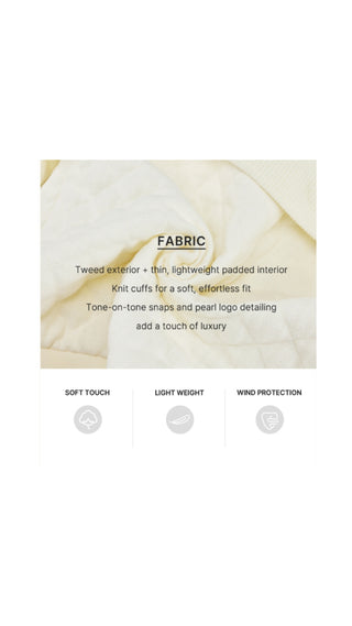 Tweed Quilted Jumper (Ivory)